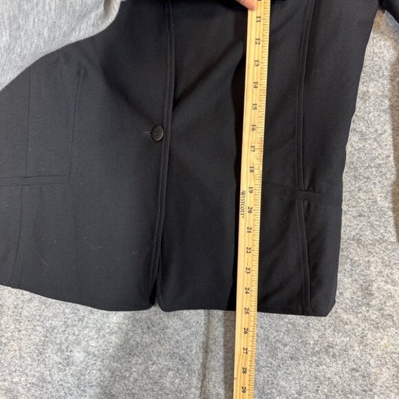 Eileen Fisher Black Blazer Jacket  Viscose Blend Workwear Minimalist Size L - Picture 10 of 13
